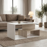 Coffee table Kelena sonoma-white 90x51x43cm