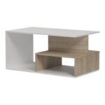 Coffee table Kelena sonoma-white 90x51x43cm - Слика 4