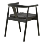Gernine armchair black solid beech wood with rope 56x49x73cm - Слика 3