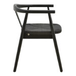 Gernine armchair black solid beech wood with rope 56x49x73cm - Слика 4