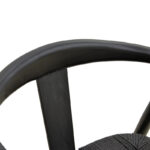 Gernine armchair black solid beech wood with rope 56x49x73cm - Слика 6
