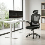 Office chair manager Delilah black mesh grey PP 61x62x120cm - Слика 3