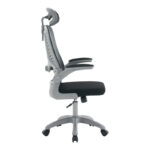 Office chair manager Delilah black mesh grey PP 61x62x120cm - Слика 5