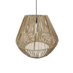 Lilabel Inart wicker ceiling lamp in natural color Φ25x84cm