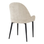 Chair Finda white fabric with black metal leg 59x54x86.5cm - Слика 2