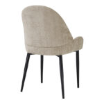 Chair Finda beige fabric with black metal leg 59x54x86.5cm - Слика 2