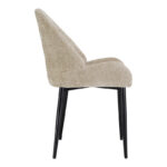 Chair Finda beige fabric with black metal leg 59x54x86.5cm - Слика 3