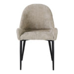 Chair Finda beige fabric with black metal leg 59x54x86.5cm - Слика 4