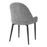 Chair Finda grey fabric with black metal leg 59x54x86.5cm - Слика 2