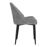 Chair Finda grey fabric with black metal leg 59x54x86.5cm - Слика 3