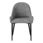Chair Finda grey fabric with black metal leg 59x54x86.5cm - Слика 4