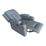 Relax armchair with massage mechanism Gessel fabric anthracite 80x90x98cm - Слика 2
