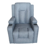 Relax armchair with massage mechanism Gessel fabric anthracite 80x90x98cm - Слика 3