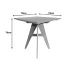 Cadrada table teak wood in natural shade 70x70x76cm - Image 6
