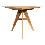 Cadrada table teak wood in natural shade 80x80x76cm - Image 2
