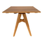 Cadrada table teak wood in natural shade 80x80x76cm - Image 3