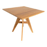 Cadrada table teak wood in natural shade 80x80x76cm - Image 4
