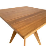 Cadrada table teak wood in natural shade 80x80x76cm - Image 5