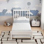 Bed Benia with trundle bed pine wood in white color 90x190cm - Image 4