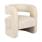 Armchair Coconda beige fabric 63x68x71cm