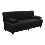 Three seater sofabed Romina with storege space beige fabric 180x75x85cm