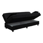 Three seater sofabed Romina with storege space beige fabric 180x75x85cm - Слика 3