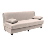 Three seater sofabed Romina with storege space brown fabric 180x75x85cm - Слика 2