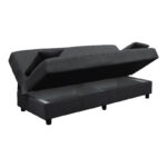 Three seater sofabed Romina with storege space grey fabric 180x75x85cm - Слика 3
