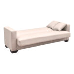 Vox Sofa bed three seater with storage space beige fabric 210x84x83cm - Слика 2