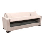 Vox Sofa bed three seater with storage space beige fabric 210x84x83cm - Слика 3