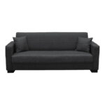 Vox Sofa bed three seater with storage space grey fabric 210x84x83cm - Слика 4