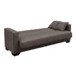 Vox Sofa bed three seater with storage space brown fabric 210x84x83cm - Слика 2