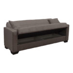 Vox Sofa bed three seater with storage space brown fabric 210x84x83cm - Слика 3