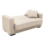 Vox Sofa bed two seater with storage space beige fabric 150x84x83cm - Слика 2