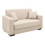 Vox Sofa bed two seater with storage space beige fabric 150x84x83cm