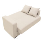 Vox Sofa bed two seater with storage space beige fabric 150x84x83cm - Слика 4