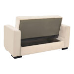 Vox Sofa bed two seater with storage space beige fabric 150x84x83cm - Слика 5