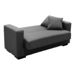 Vox Sofa bed two seater with storage space grey fabric 150x84x83cm - Слика 2