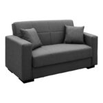 Vox Sofa bed two seater with storage space grey fabric 150x84x83cm