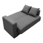 Vox Sofa bed two seater with storage space grey fabric 150x84x83cm - Слика 4