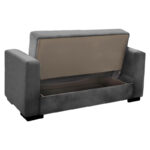 Vox Sofa bed two seater with storage space grey fabric 150x84x83cm - Слика 5