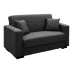 Vox Sofa bed two seater with storage space anthracite fabric 150x84x83cm