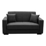 Vox Sofa bed two seater with storage space anthracite fabric 150x84x83cm - Слика 3