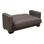 Vox Sofa bed two seater with storage space brown fabric 150x84x83cm - Слика 2
