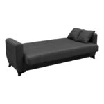 Sofa Bed Modesto three seater with storage space grey fabric 215x84x83cm - Слика 2