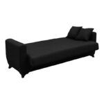 Sofa Bed Modesto three seater with storage space anthracite fabric 215x84x83cm - Слика 2
