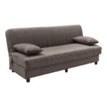 Three seater sofabed Romina with storege space dark grey fabric 180x75x85cm - Слика 2