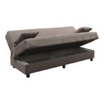 Three seater sofabed Romina with storege space dark grey fabric 180x75x85cm - Слика 4