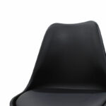 Chair Gaston PP and PU color black with wooden legs in natural finish 43x51x75cm - Image 6