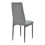 Chair Parker grey velvet with black metal leg 41x48x96cm - Слика 2